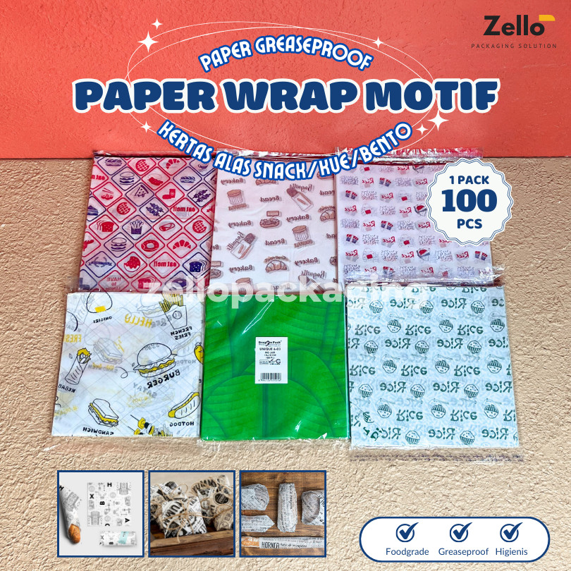 

Paper Wrap Motif Kertas Nasi Alas Bento Cake MG Paper Printing Gambar Laminasi Foodgrade Isi 100