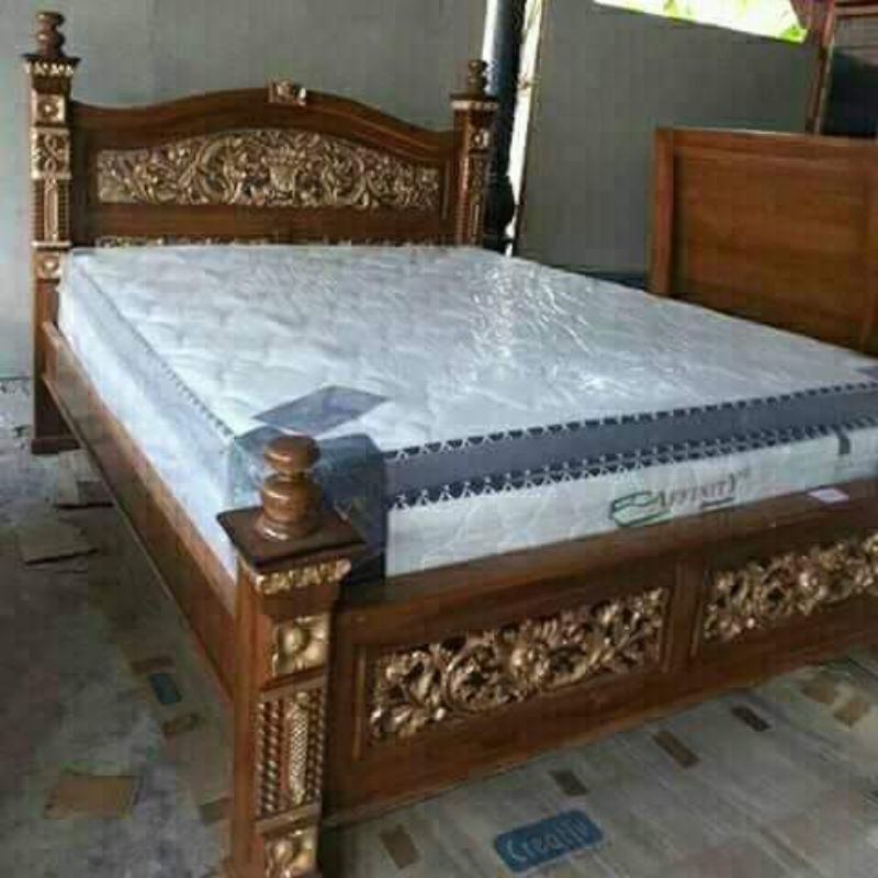 Dipan Rahwana kayu jati / Tempat tidur ukir Jepara full kayu jati / Furniture Jepara