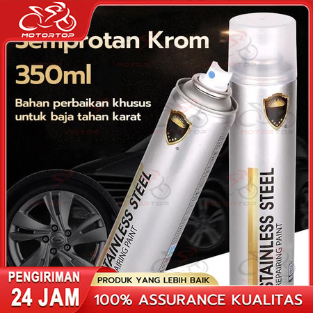

[COD]STOCK 350 ML Cat Semprot Chrome Sapporo Chrome Spray Paint Anti Karat Warna Stainless