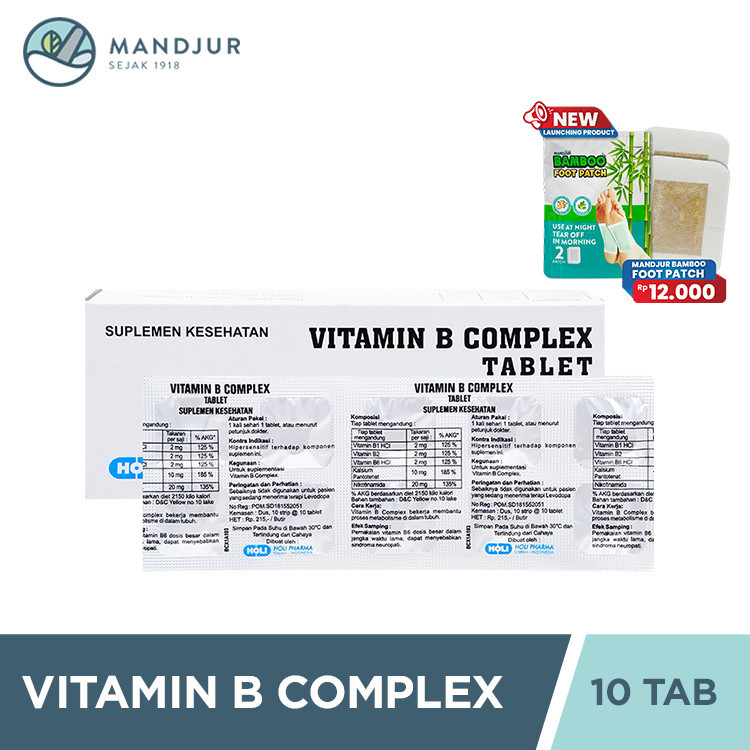 Vitamin B Complex 10 Tablet - Suplemen Vitamin B Complex