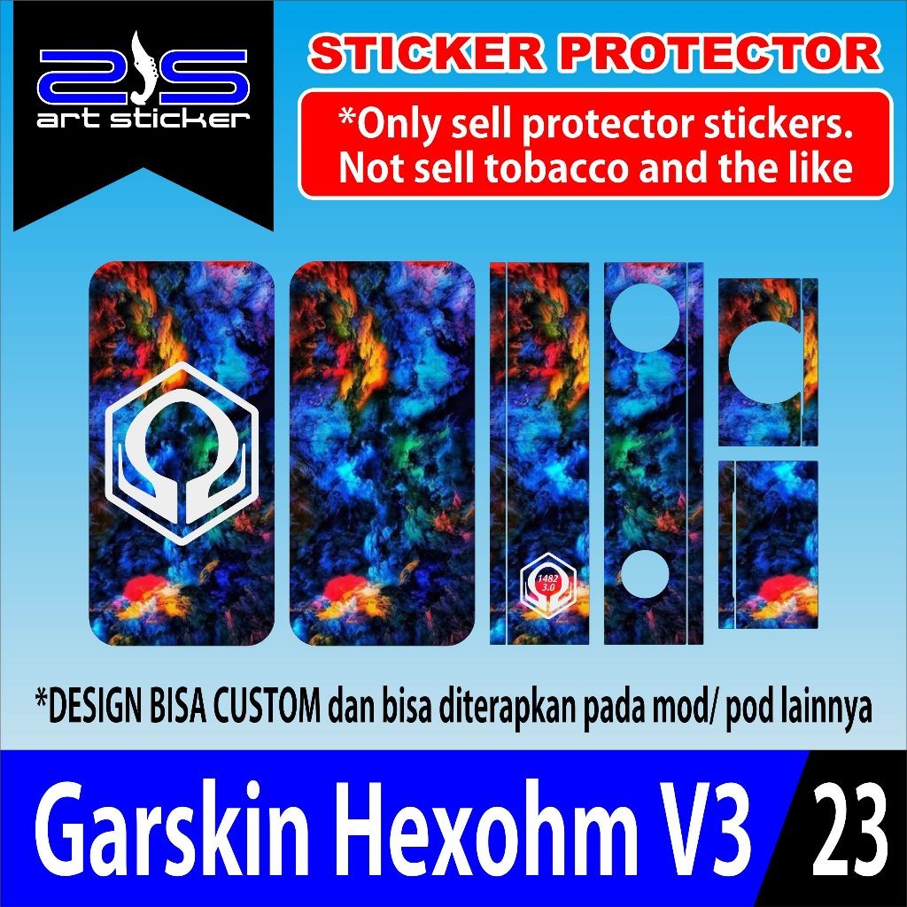 

Stiker Guardskin Heksom V3 & Ofeme Abstrak Blue