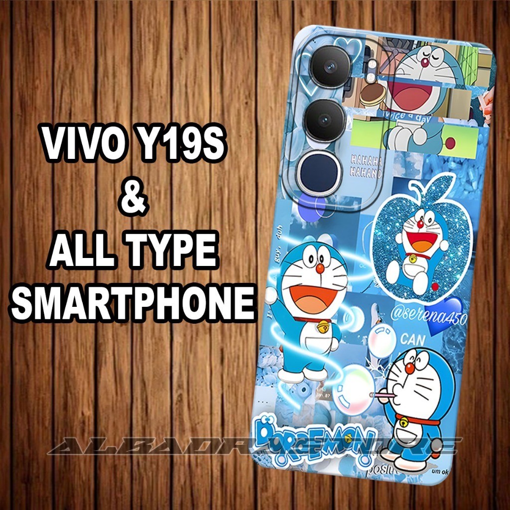 Softcase karet Hp VIVO Y19S Terbaru 2024 | Case Motif Gambar Doraemon | Case VIVO Y19S Silikon Tpu P