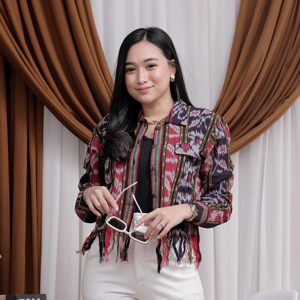 ROMPI WANITA LENGAN PANJANG KOREAN STYLE KEKINIAN TENUN ETNIK TERBARU