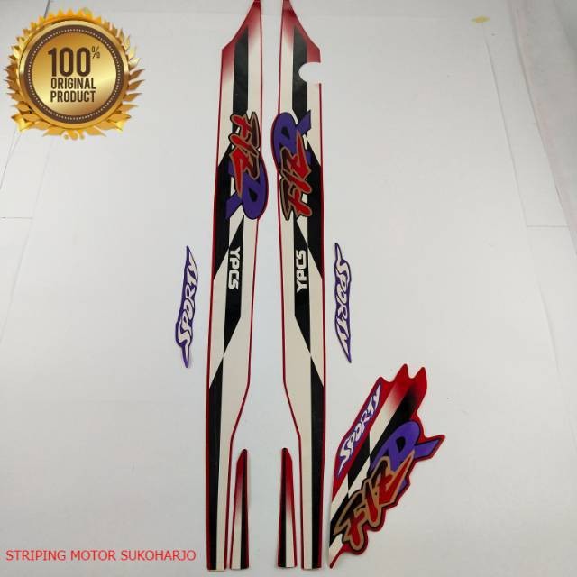 (ORI) striping yamaha fizr fiz r 1995 1996 sporty merah  kualitas original