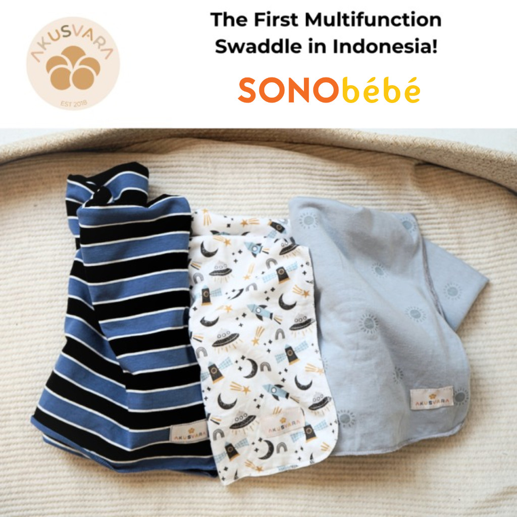AKUSVARA - Tres Swaddle Set | Bedong Bayi