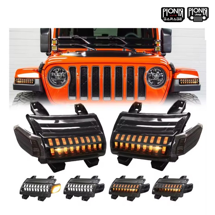 Lampu Sein Fender Jeep JL  Smoke 2018+ - Lampu Sein Slebor Jeep JL JT 2018+ Turn Signal Side Marker 