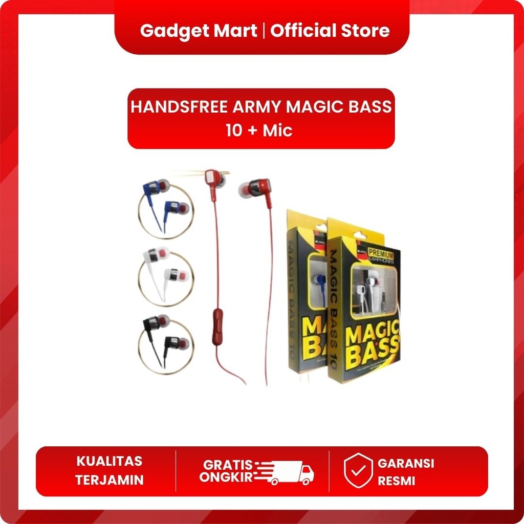 HANDSFREE ARMY MAGIC BASS 10 + Mic