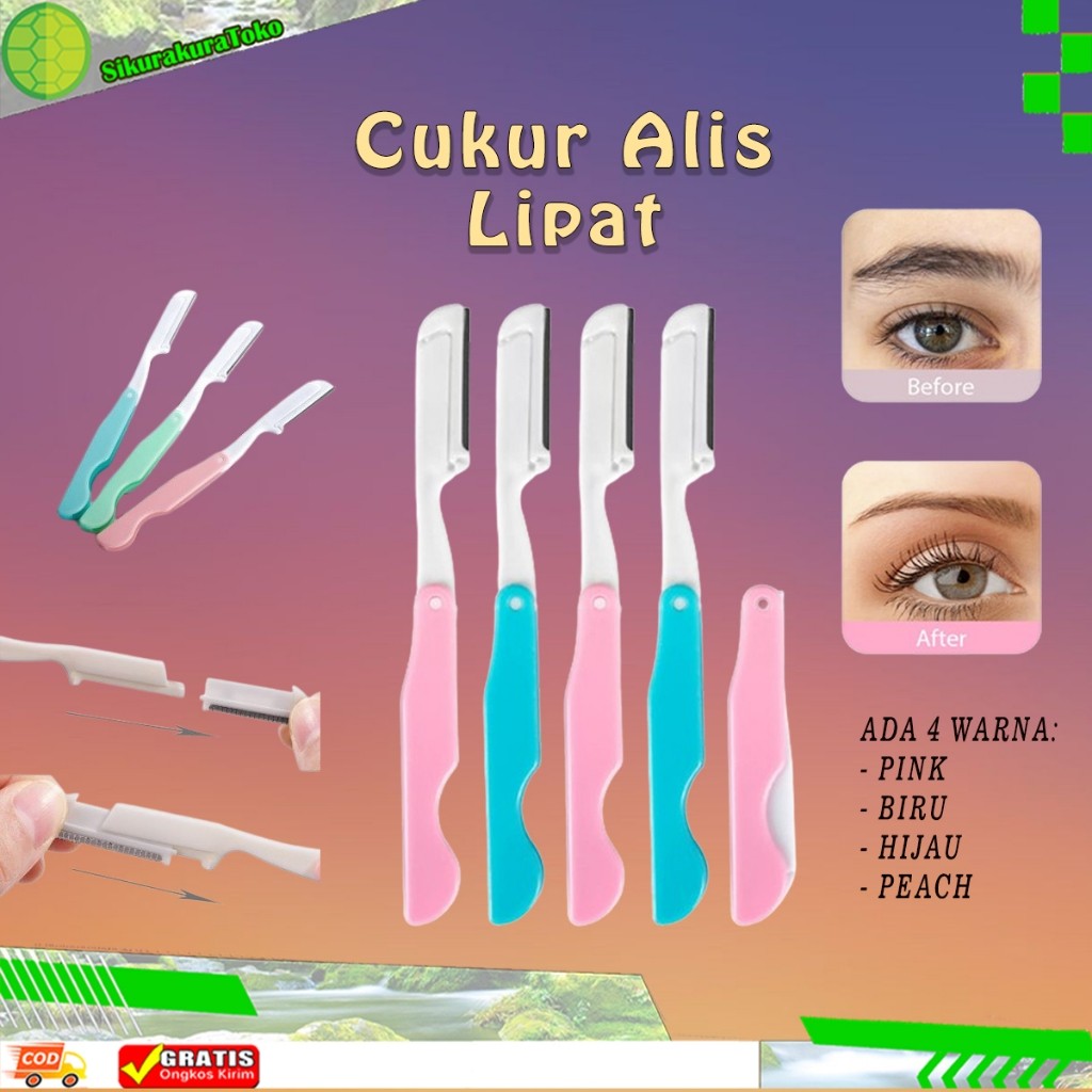 (Skr) Pisau Cukur Alis / Eyebrow Shaver / cukur alis lipat / cukuran alis rambut