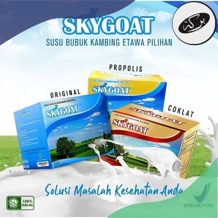 

HDN SKYGOAT - Susu Kambing Etawa Bubuk SKY GOAT Original Vanilla 1 Box Isi 10 Sachet