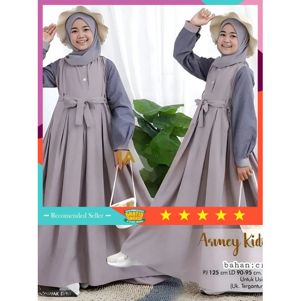 Busana Muslim Pria Wanita Kekinian Keren Model Terbaru /Baju Gamis Busana Muslim Anak Remaja Perempu