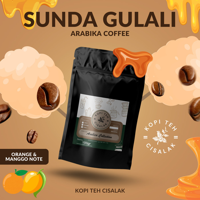 

Kopi Arabika Sunda Gulali 100 gram Biji dan Bubuk - Medium Roast, Honey Processed