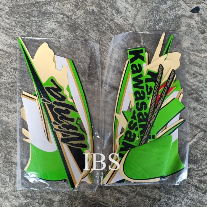 STRIPING ORI KAWASAKI NINJA R 2004 2005 HIJAU POLET STIKER