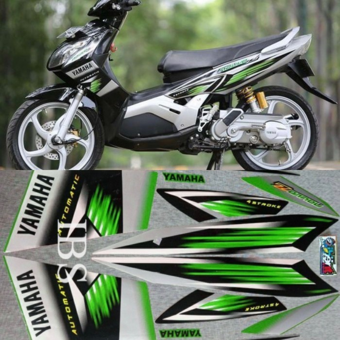 STRIPING NOUVO Z HIJAU 2005 2006 STIKER LIS YAMAHA POLET