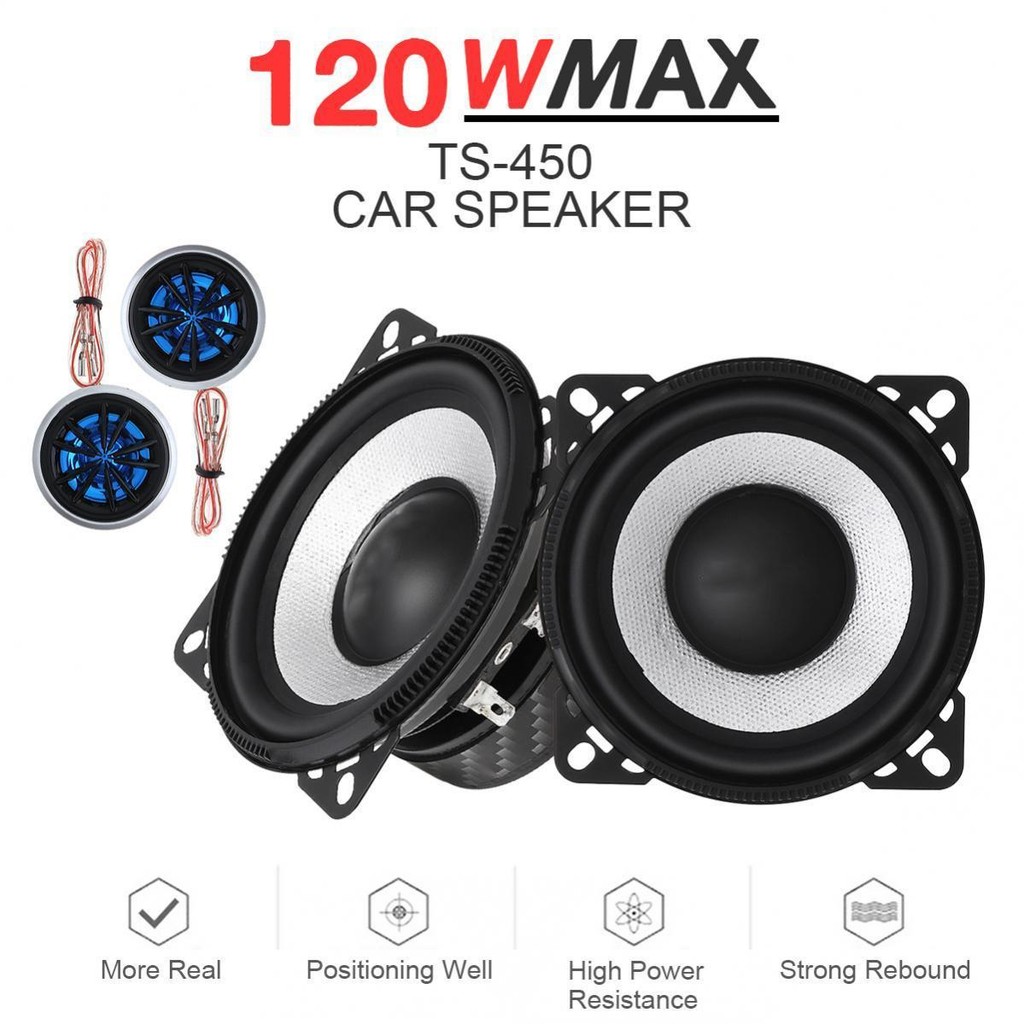 Speaker Tweeter Mobil 4 Inch HiFi Crossover 120W - TS-450