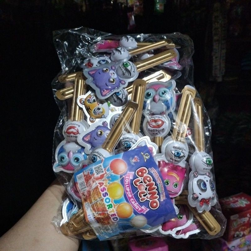 

BENNO LOLLIPOP CANDY ASSORTED 1 BUNGKUS 30 PCS@240gram