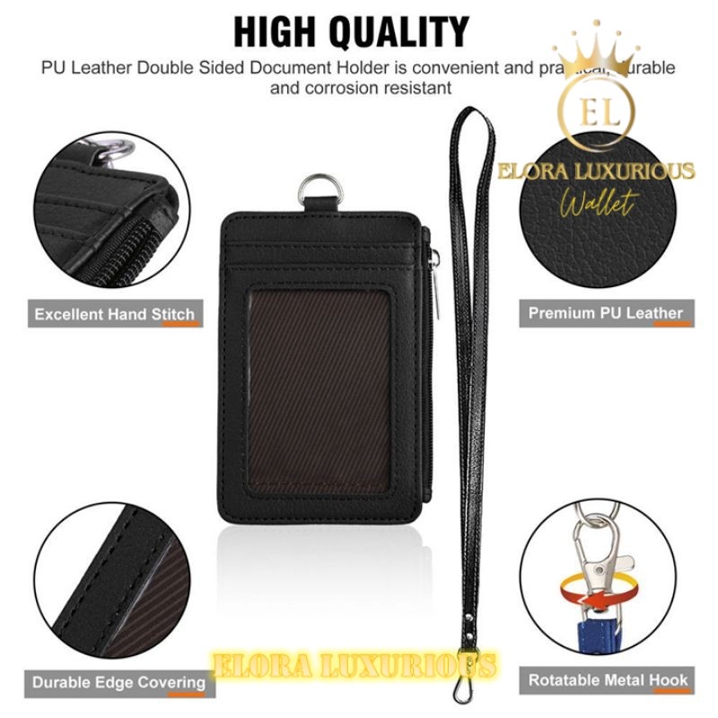 ID Card Holder Lanyard Resleting Dokument HolderKartu Pengenal