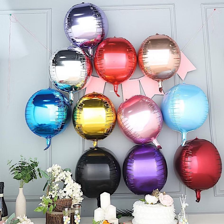 ( 22 INCH ) BALON FOIL BULAT 4D / BALON FOIL BULAT ORBZ 22 INCH / BALON FOIL DEKORASI BENTUK BULAT T