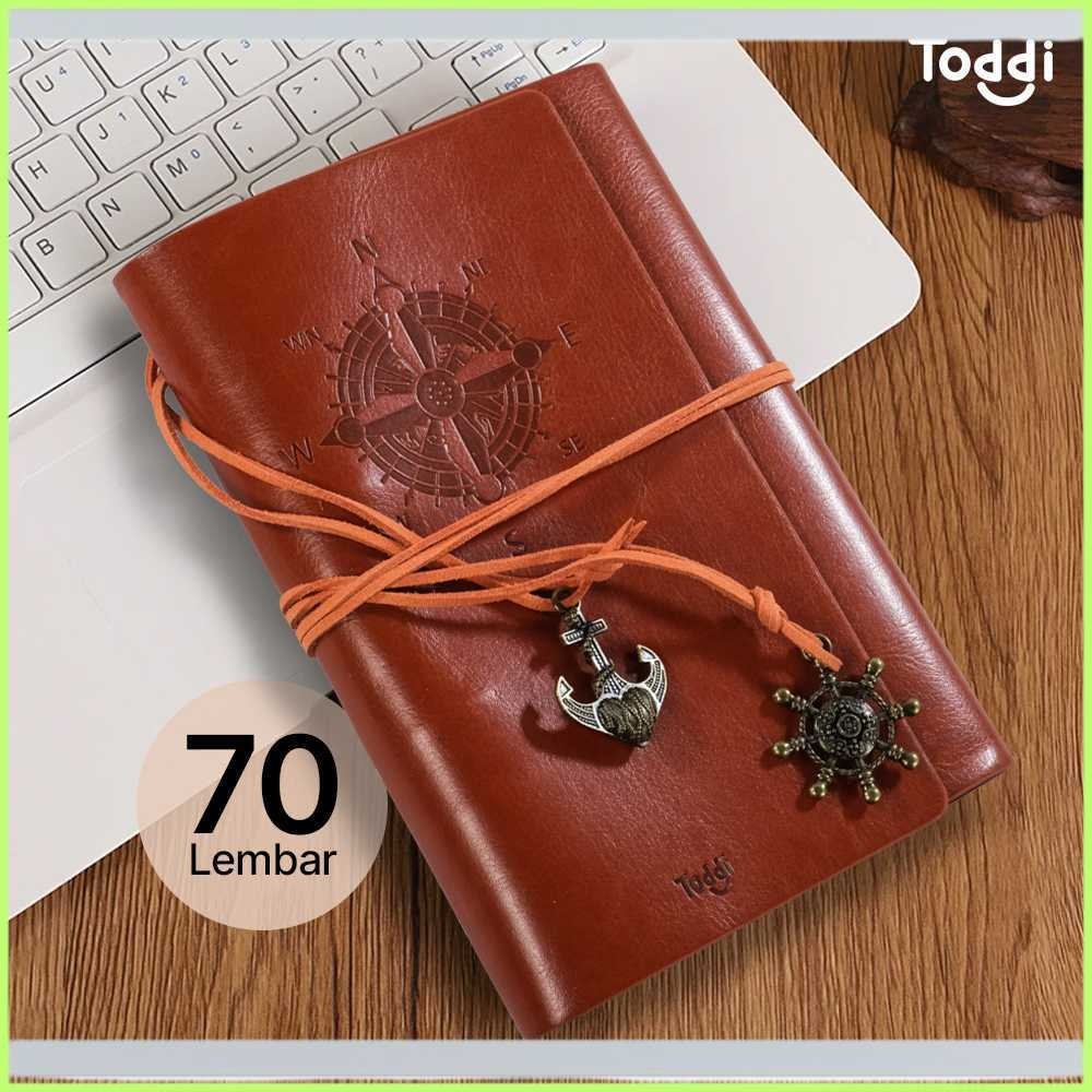 

Toddi Buku Catatan Binder Kulit Notebook Retro Pirate Compass - ZB045