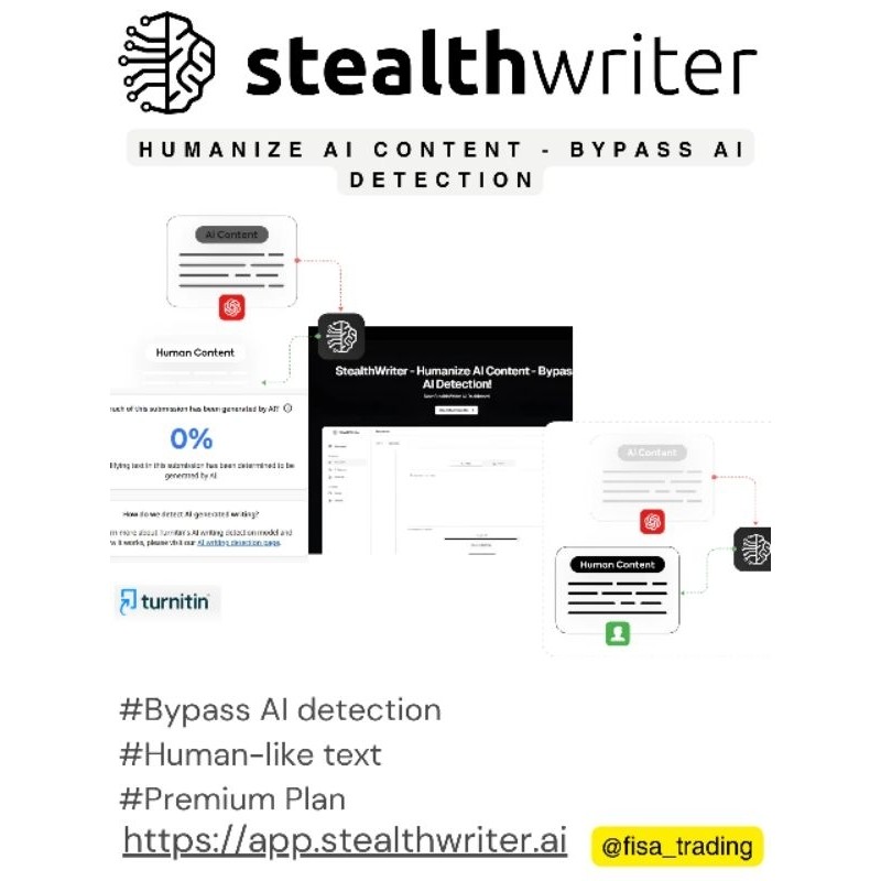 Stealth writer Stealthwriter  humanize text dan deteksi Ai lebih hebat dari turnitin dan quillbolt i