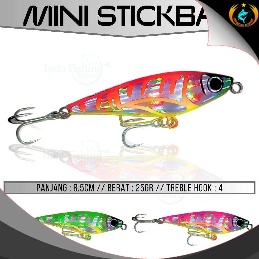 Umpan Pancing Mini Stickbait 25gr BASKING Mancing Casting Sinking Panjang 8,5cm Stick Bait Lure Term