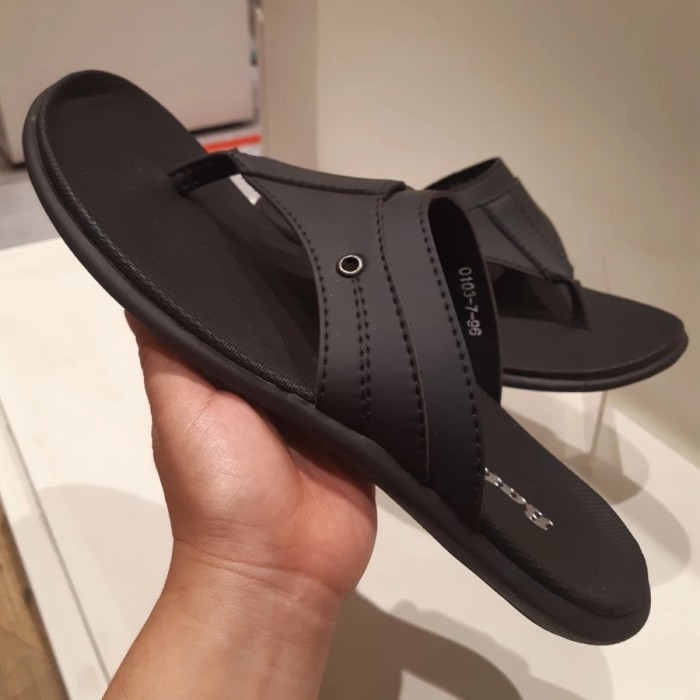 Promo Sandal Pria Kulit Bata Sandal Kasual Murah Bata New Terlaris - Hitam, 39 /Update 2025