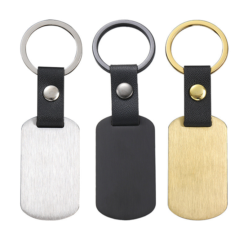 Stainless Steel Dogtag Keyain Blank To Record Metal Military Tag Key ain Key Ring Matte Surface Whol