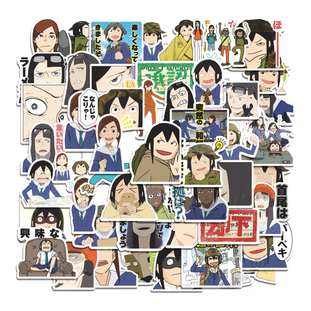 COD 50 Pcs Stiker Keep Your Hands Off Eizouken Lucu Anti Air Untuk Dekorasi Notebook Sepeda Skateboa
