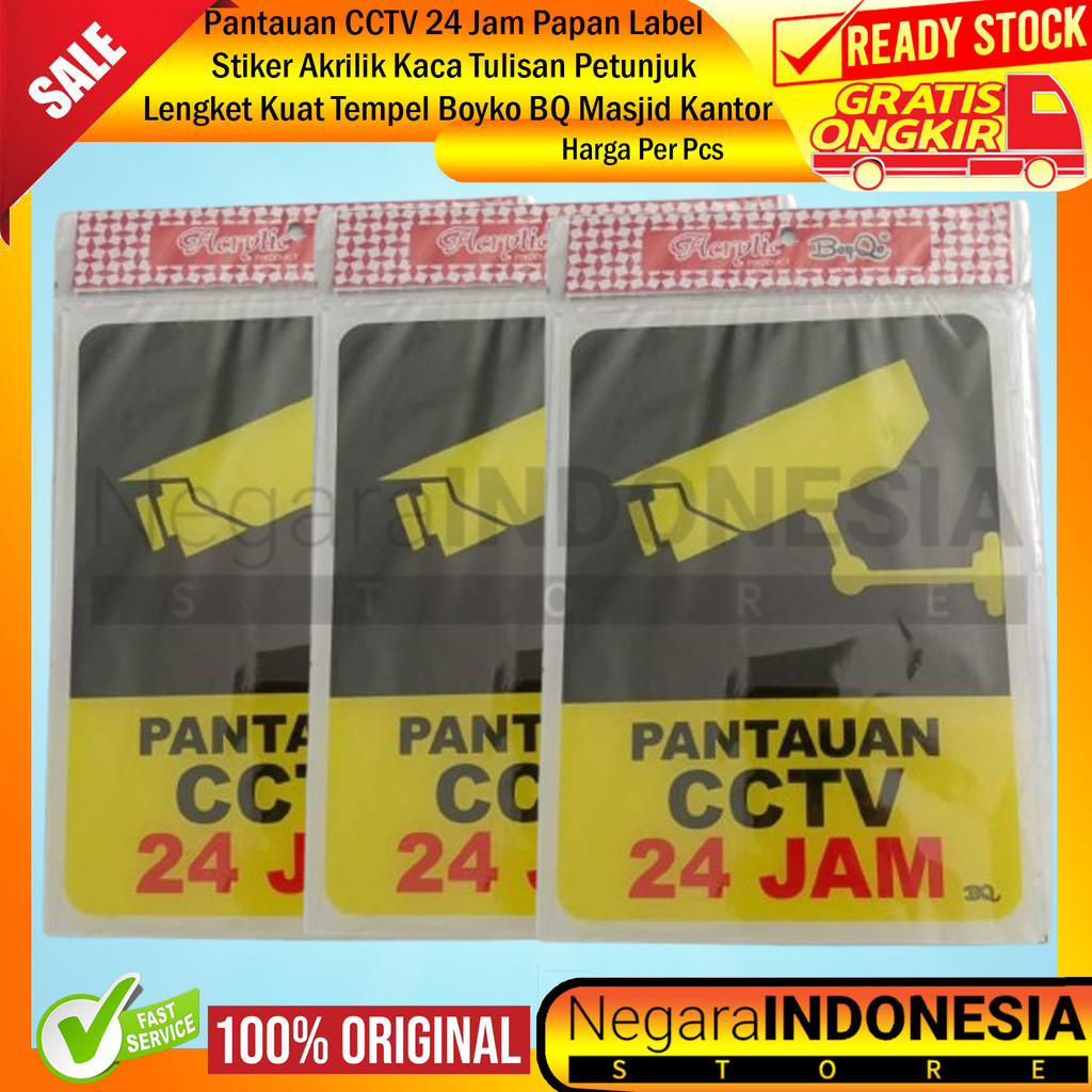 

Pantauan CCTV 24 Jam Papan Label Stiker Akrilik Kaca Tulisan Petunjuk Lengket Kuat Tempel Boyko BQ Masjid Kantor Rumah Musholla 24jam Lebel Acrilyc Gantung Dekorasi Signage Informasi Nama Ruang Toko Visibilitas Desain Modern XAGL Tahan Lama Mudah Praktis