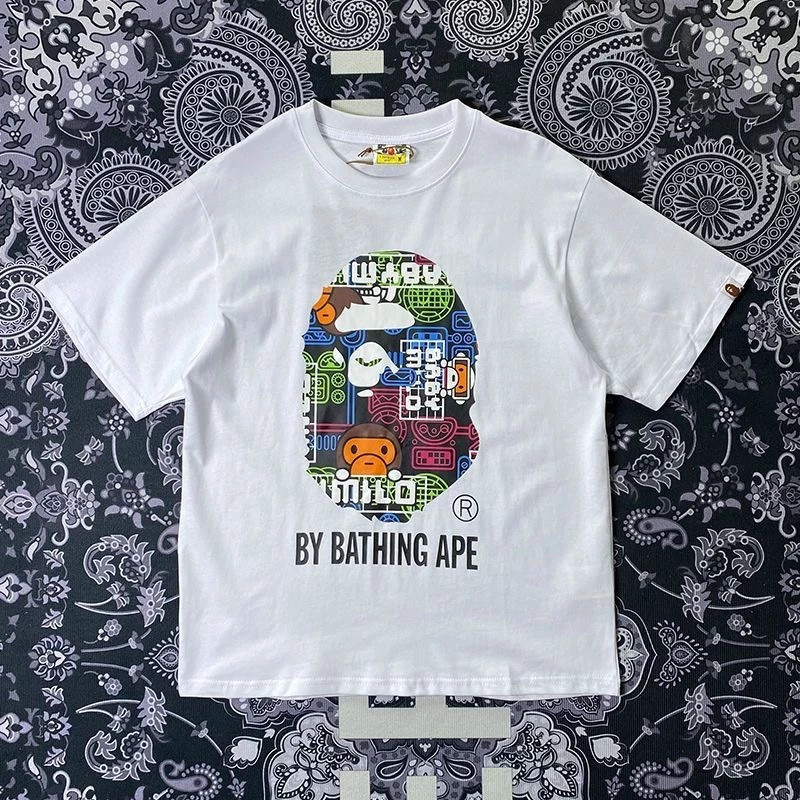 KAOS BAPE PREMIUM MIROR COTTON 20'S KAOS BAPE FULLTAG KAOS HITAM KAOS PUTIH
