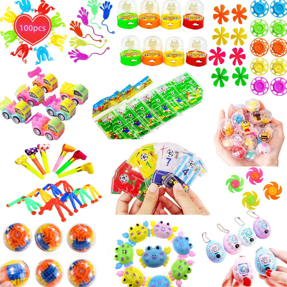 

100Pcs Kids Party Toy Gift Set Birthday Party Wedding Party Carnival Kids Gift Pack Back to School Kindergarten Reward