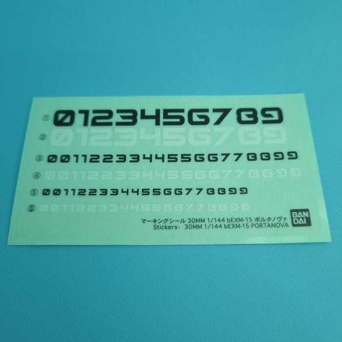 30MM 1/144 Sticker Decal for Portanova