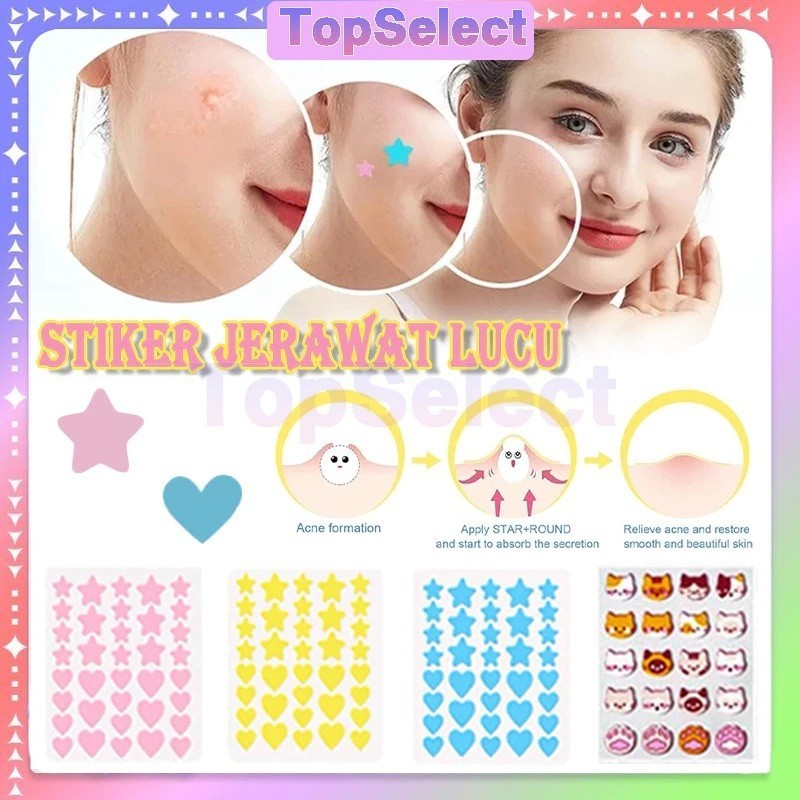 [ORIGINAL] Stiker Jerawat acne patch Hydrocolloid Acne Pimple Patch isi 36pcs