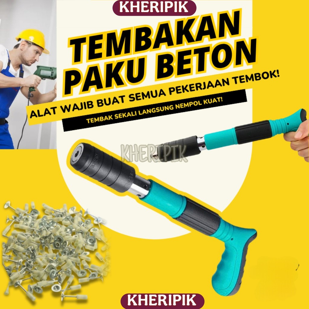 Alat Mesin Tembak Paku Tembok Beton Besi Stampset T500 Bor Ramset Nail Gun Manual Ramset A137