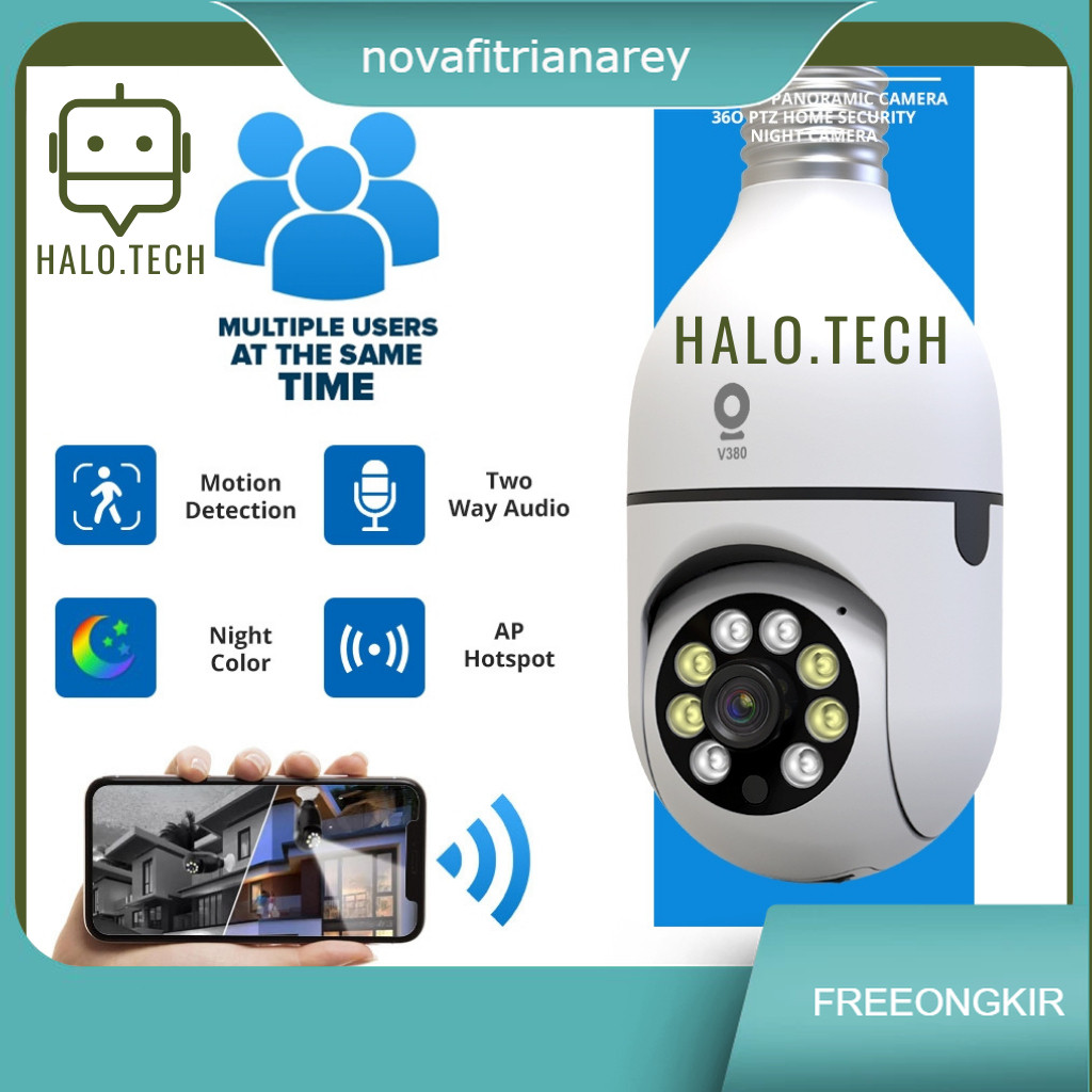 IP CAMERA CCTV BOHLAM V380 / V380PRO 8MP PTZ SPEED DOME MINI CCTV Lampu