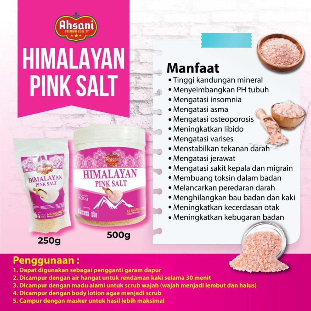 

Garam Himalaya Original 500 gr Asli Organik Garem Himalayan Salt Himsalt Organic MPASI 500gr