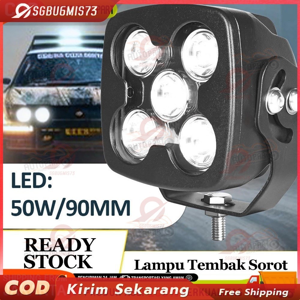 50 Watt 100% ORI Lampu volvo alat berat Sorot Heavy Duty Offroad Tembak dotrek mobil volt truk Balak