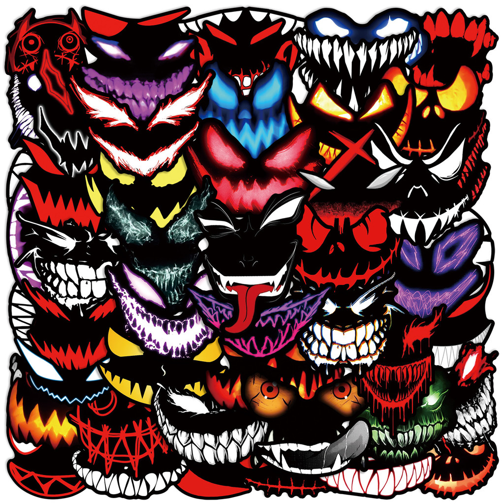 

10/25/50pcs Graffiti Evil Grimace Stickers for DIY Scrapbooking Phone Laptop Guitar Suitcase Car Skateboard Motorcycle Helmet