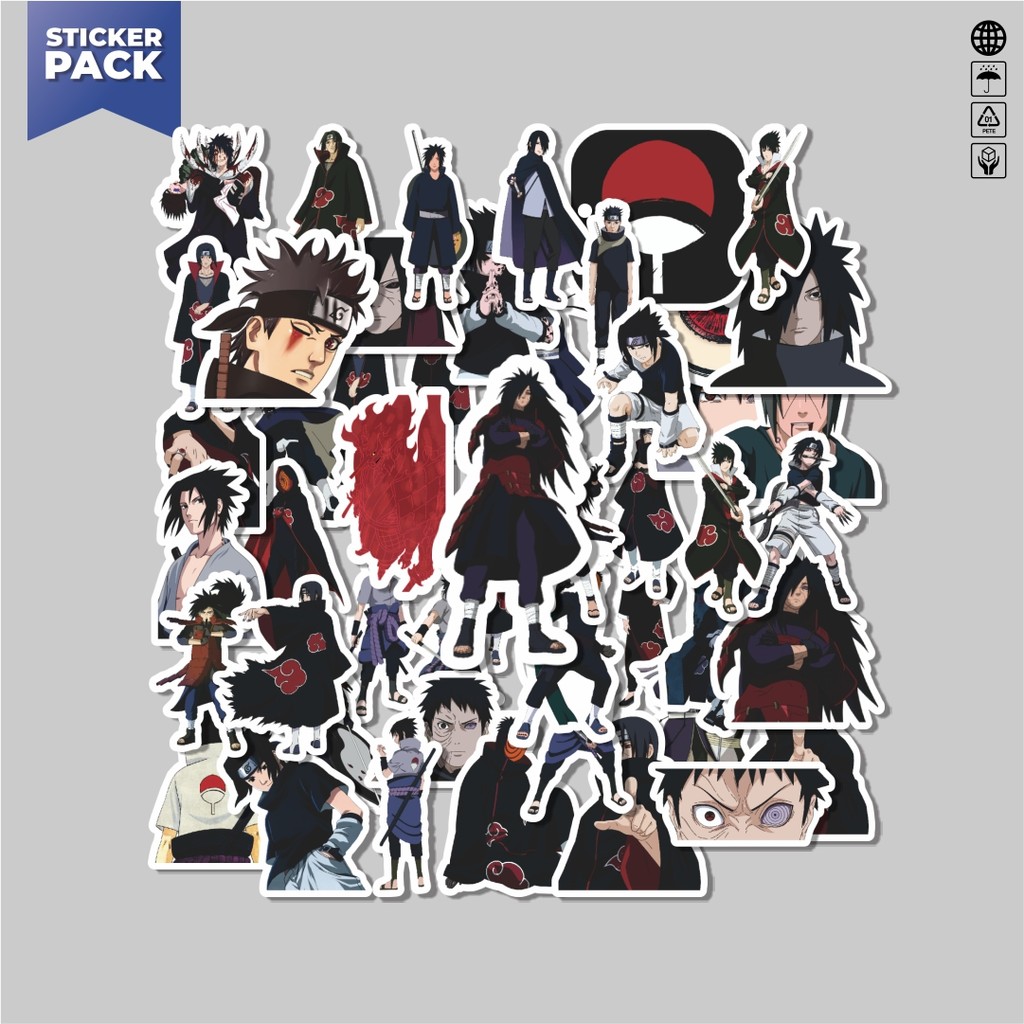 

[100PCS]Stiker Pack Stiker Anime Itachi Uchiha & Sasuke Uchiha Aesthetic Vinyl Anti Air Dekorasi Sticker Laptop Buku Journal Koper Helm Casing HP Gitar Helm Skateboard