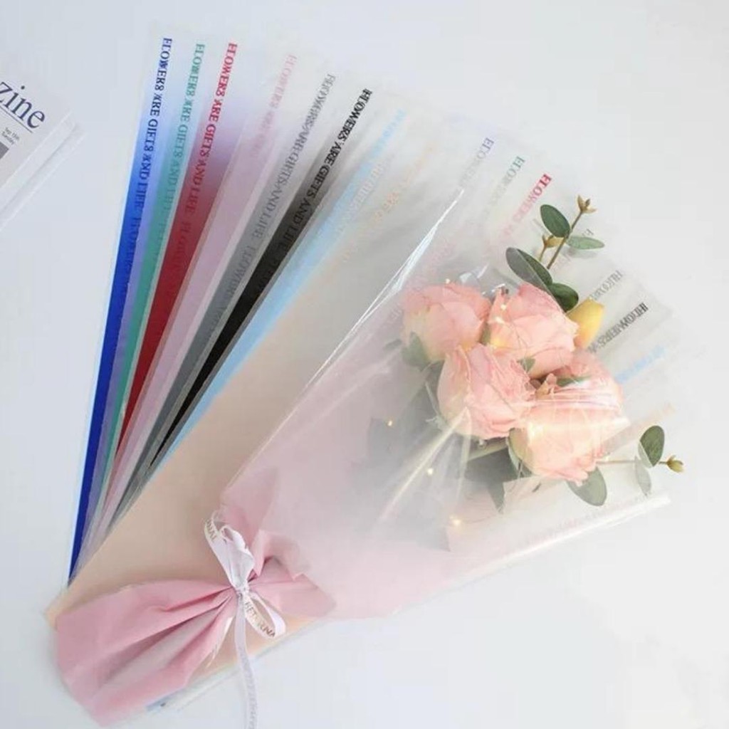 

Kertas Bunga Cellophane Paper Grosir Wrapping Paper Kertas Buket Waterproof Premium 28cmx 9cm x 44cm