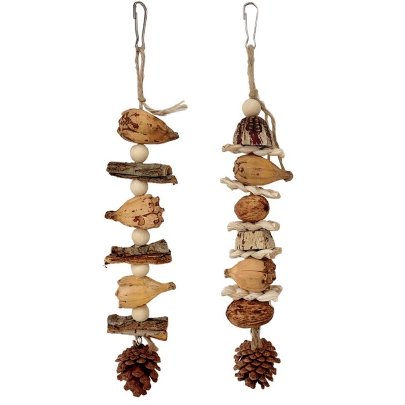 Bird Tearing Toy Birdcage Pinecone Swing Toy Small Bird Grinding Chewing Toy for Small Bird Cage Cli