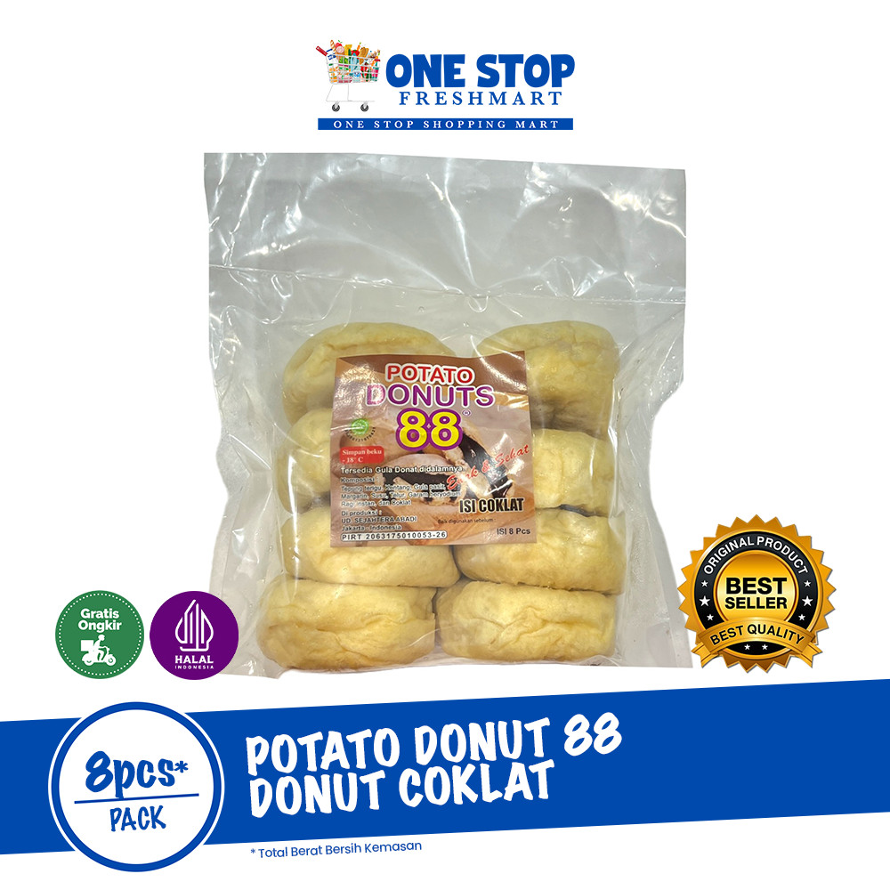 

POTATO DONUT 88 DONUT COKLAT ISI 8PCS