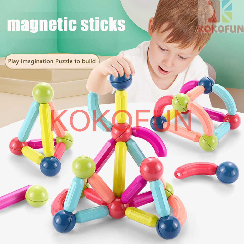 Mainan Stick Magnet/Mainan magnet/Mainan magnetic stick/Mainan papan magnet/Magnet anak edukasi