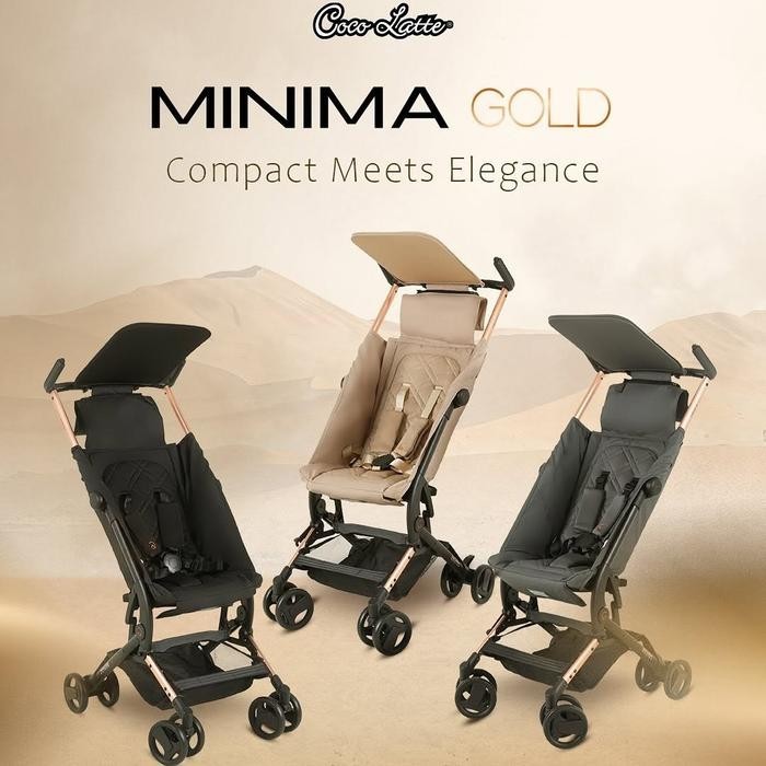 Cocolatte Minima+ Plus Stroller Baby Kereta Dorong Bayi Cabin Size - MINIMA+ BLACK, PLASTIC