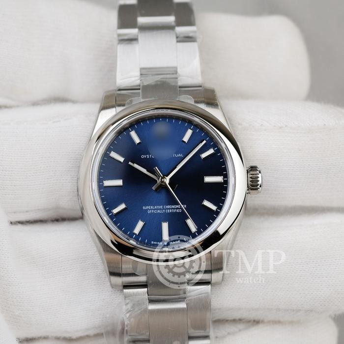 JAM TANGAN OYSTER BLUE DIAL 31mm STEEL EWF