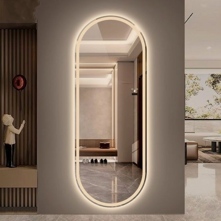 Kaca Cermin Salon Lampu Led Full Body Lampu Led Gantung Wastafel Kamar Mandi Aesthetic Kapsul Ring S