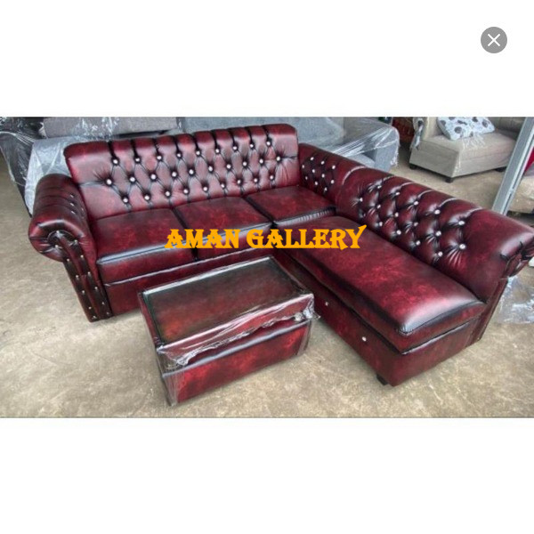 Sofa L Kancing Minimalis sofa minimalis modern cocok untuk ruang tamu empuk