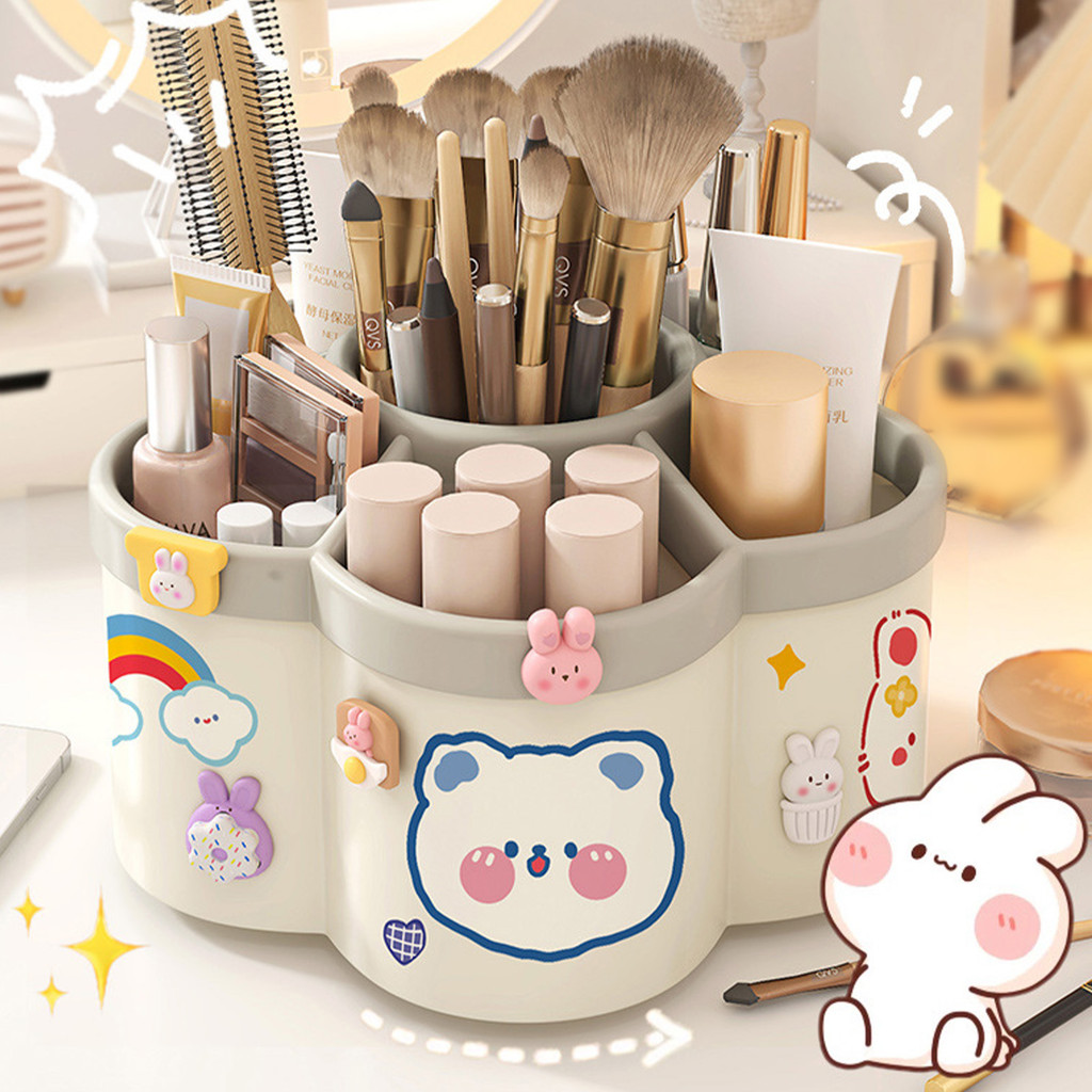 

Rotating Desk Organizer With Compartments Large Capacity Pen And Pencil Holder Multi-Functional Office Box Stationery Supplies