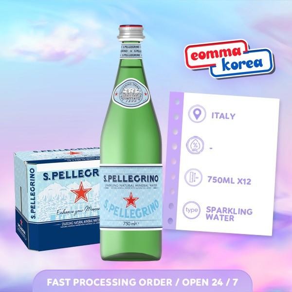 

San Pellegrino Sparkling Mineral Water 750ml [ dus isi 12 botol ] Khusus Instan - Only Instant Delivery