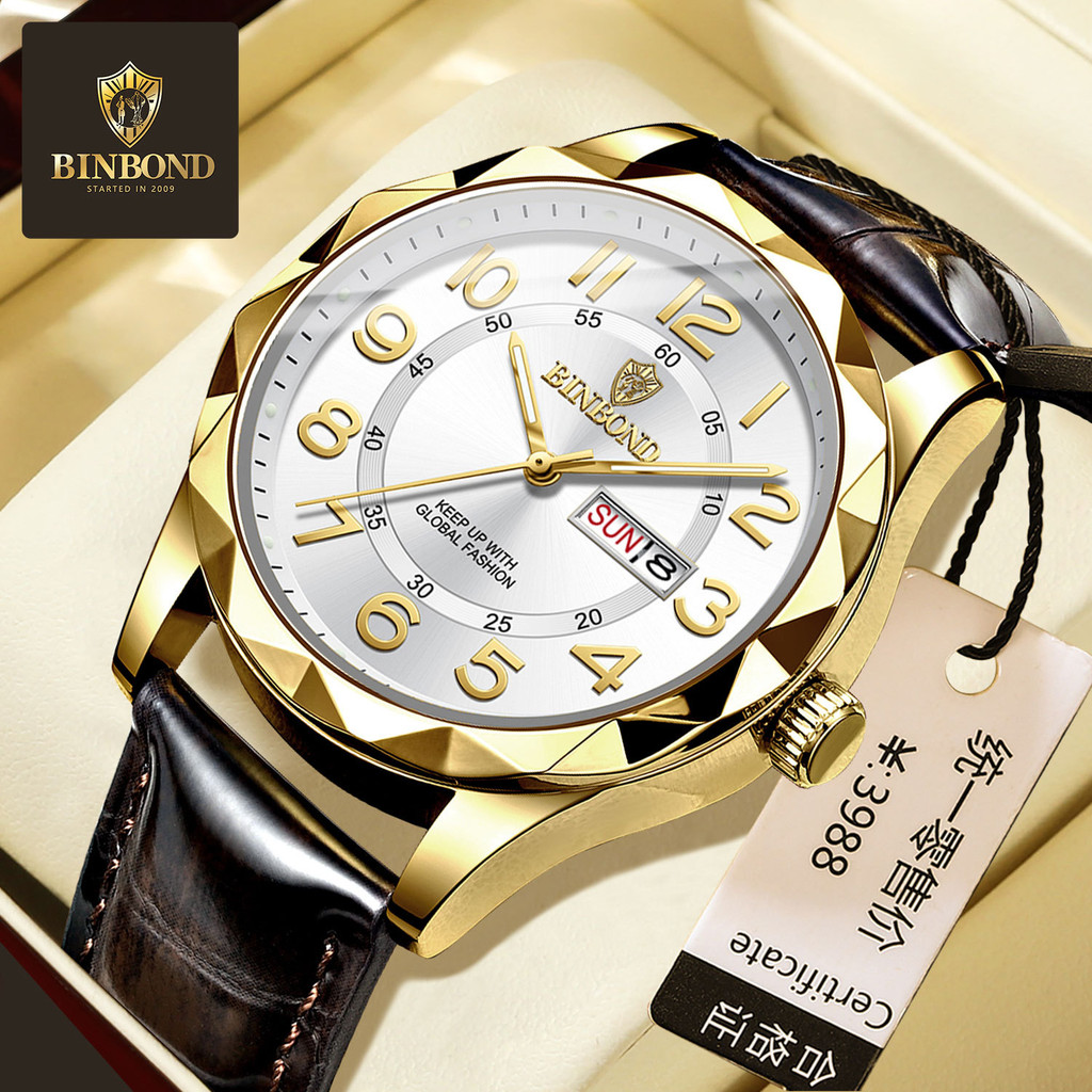 

Jam Tangan Pria Fashion Ultra Tipis Bercahaya Gerakan Otomatis Kalender Tahan Air Tali Kulit Jam Tangan Bisnis Fashion Mahasiswa Quartz