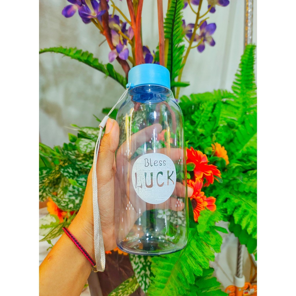 NEW BOTOL MINUM PLASTIK  / BOTOL MINUM UNIK BLESS LUCK 350 ML